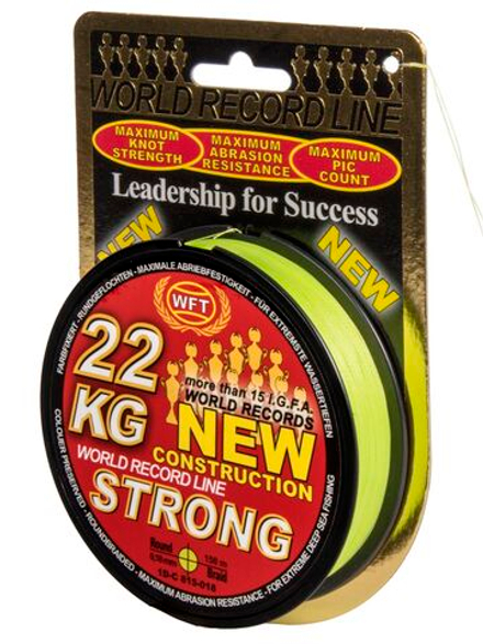 Леска плетёная WFT KG STRONG Chartreuse 150 м, 0.18 мм