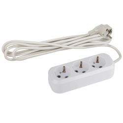 Удлинитель электрический ЭРА UX-3e-1,5m с заземлением 3 розетки 1,5 м ПВС 3x0,75мм2 10А