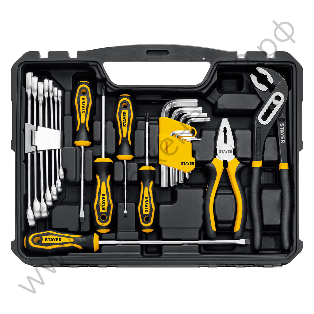 STAYER UNIVERSAL 83, 83 предм., (1/2″+ 1/4″), универсальный набор инструмента, Professional (27710-H83)