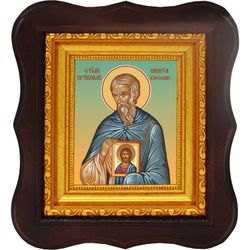 Никита Хиосский преподобный. Икона на холсте.