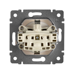 Розетка 1-м СП Valena 16А IP21 с заземл. на винтах механизм бел. IEK 774420