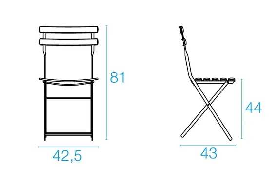 Стул металлический складной Arc en Ciel, зеленый