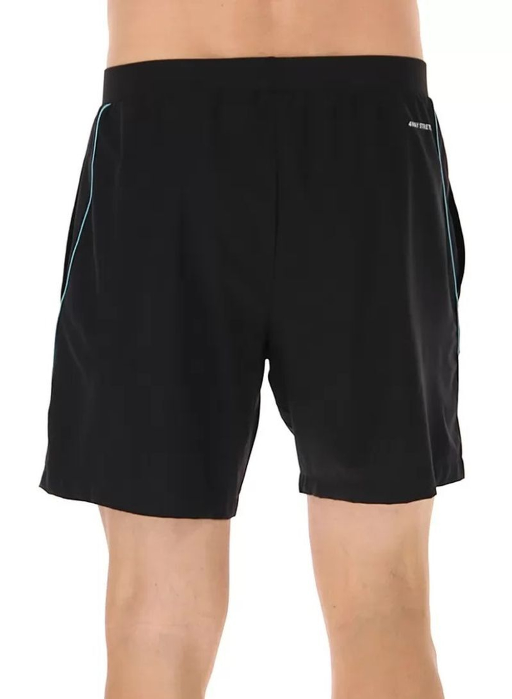 Мужские теннисные шорты Lotto Superrapida V Short - all black/blue bird