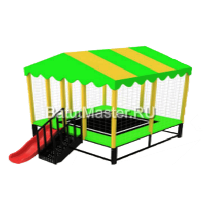 Батутная арена "Полянка" с крышей 3x2x3 м