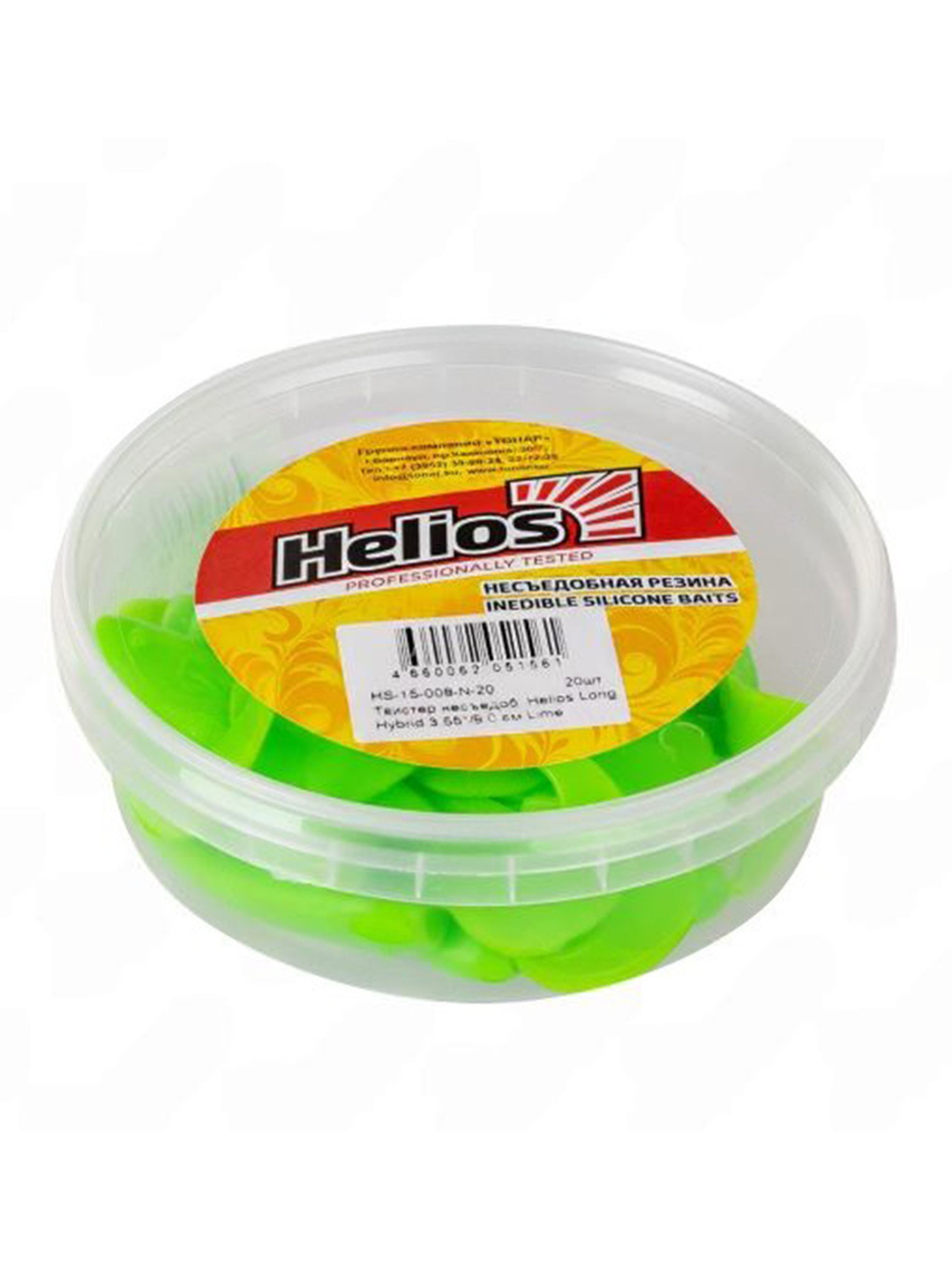 Твистер несъедобный Helios Long Hybrid 3,55"/9,0 см MIX 100шт. (HS-15-031-N)