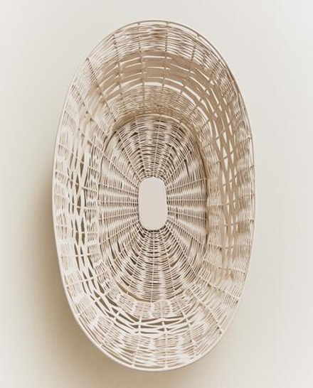 Zara Home Корзина из металла, цвет кремовый, 40 см