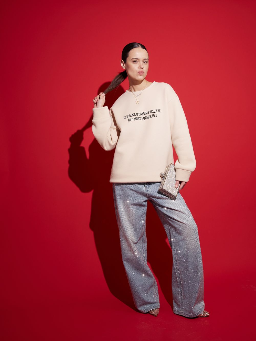 СВИТШОТ ДЕВУШКА В САМОМ РАСЦВЕТЕ PASTEL BEIGE