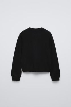 ZARA КАРДИГАН ИЗ 100% КАШЕМИРА, ЧЕРНЫЙ