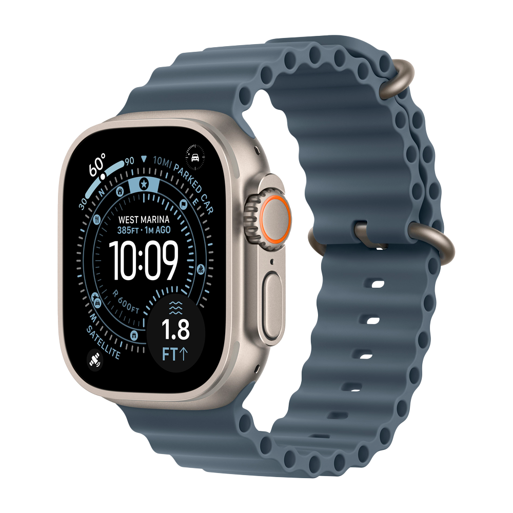 Умные часы Apple Watch Ultra 3 (2025) GPS + Cellular, 49mm, Natural Titanium Case with Anchor Blue Ocean Band