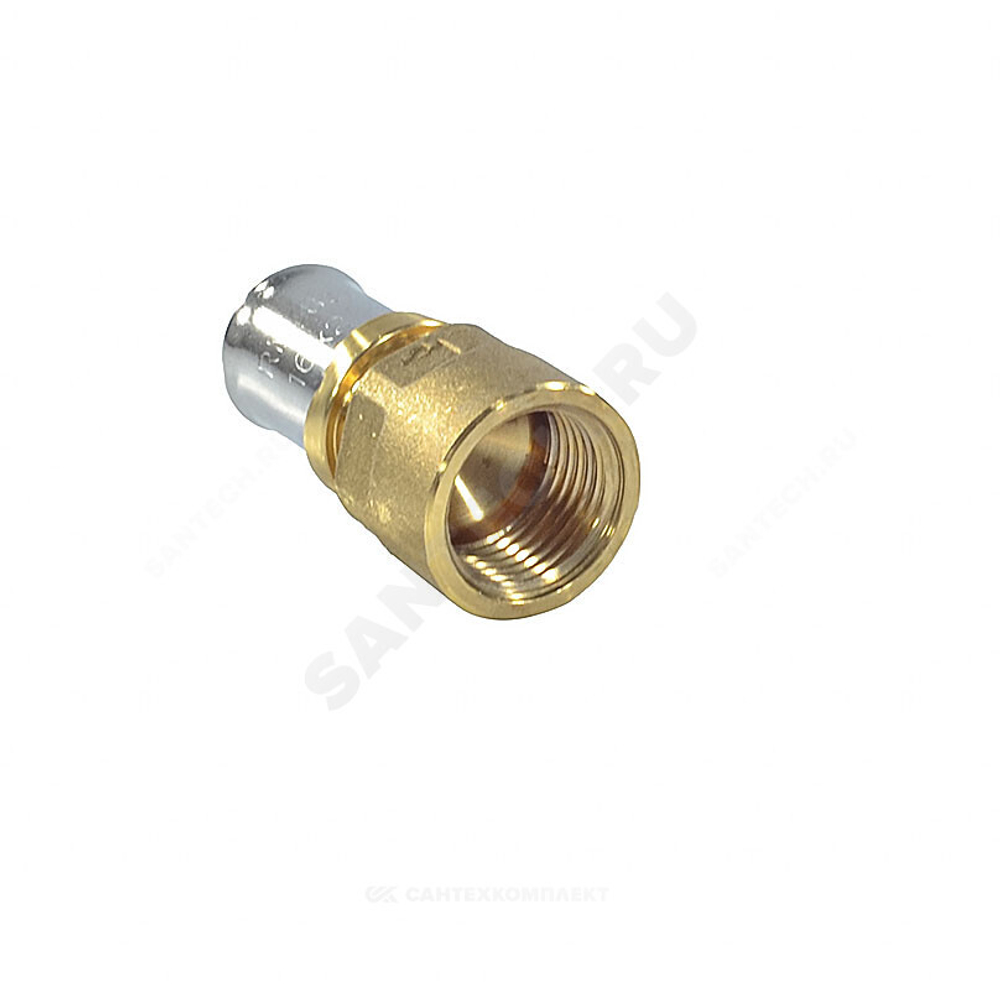 Муфта для МП/PE-X труб латунь пресс Дн 16х3/4" ВР RM109 Giacomini RM109Y043