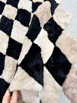 Покрывало меховое ковер из шкуры овчины