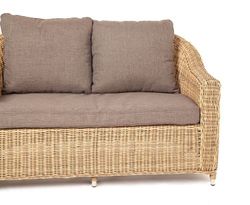"Кон Панна" диван из искусственного ротанга двухместный, цвет соломенный