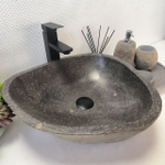 Раковина из речного камня RS-63466 (46*44*15) 0122