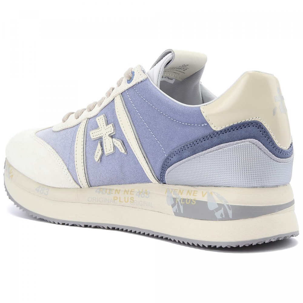 Комбинированные кроссовки Premiata Conny 6672 на шнуровке