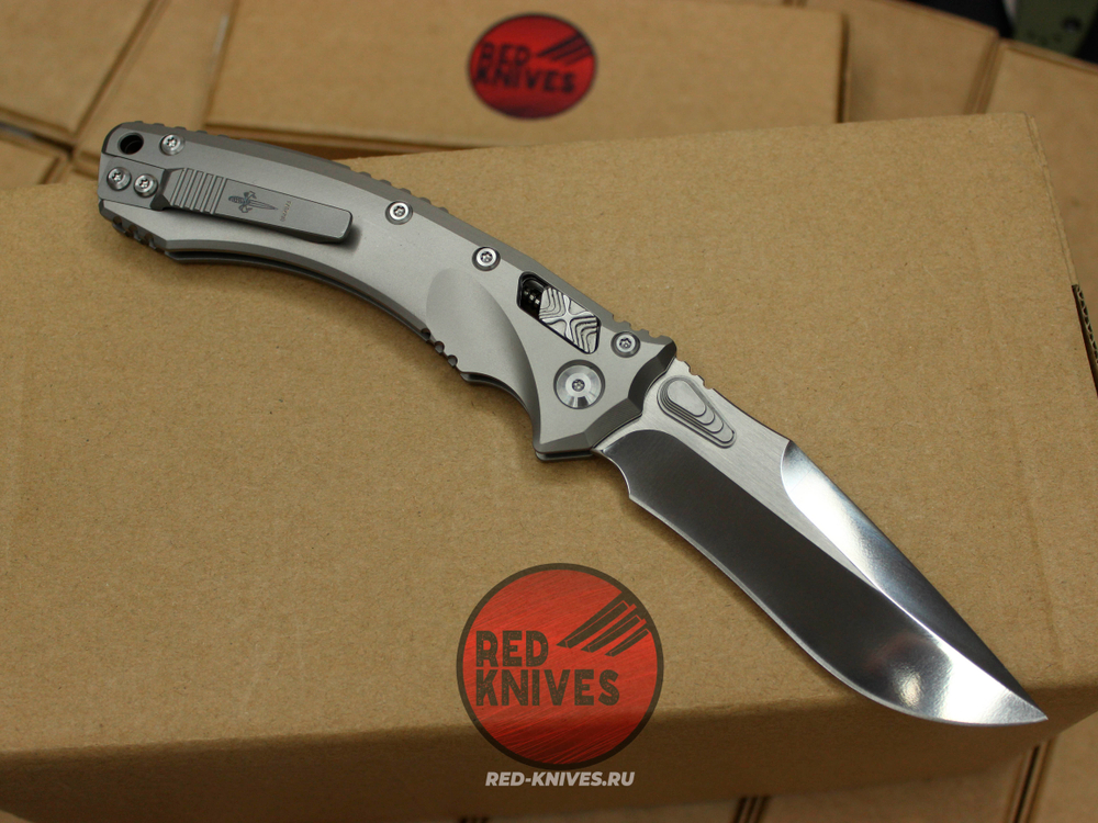 Нож Microtech Amphibian Titanium VG-10 - рукоять титан, клинок зеркало