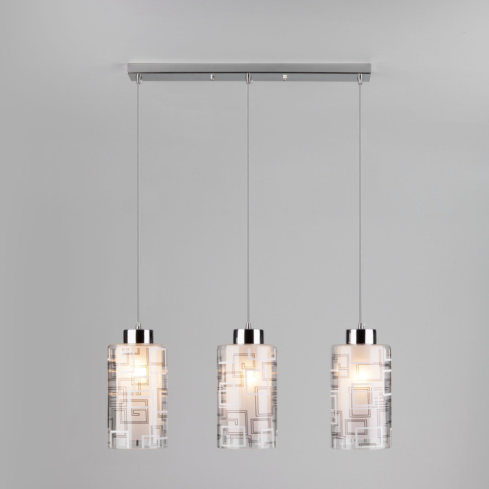 Светильник с тремя плафонами 50002/3 хром