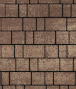 Тротуарная плитка ВЫБОР, форма Старый город, h=80мм