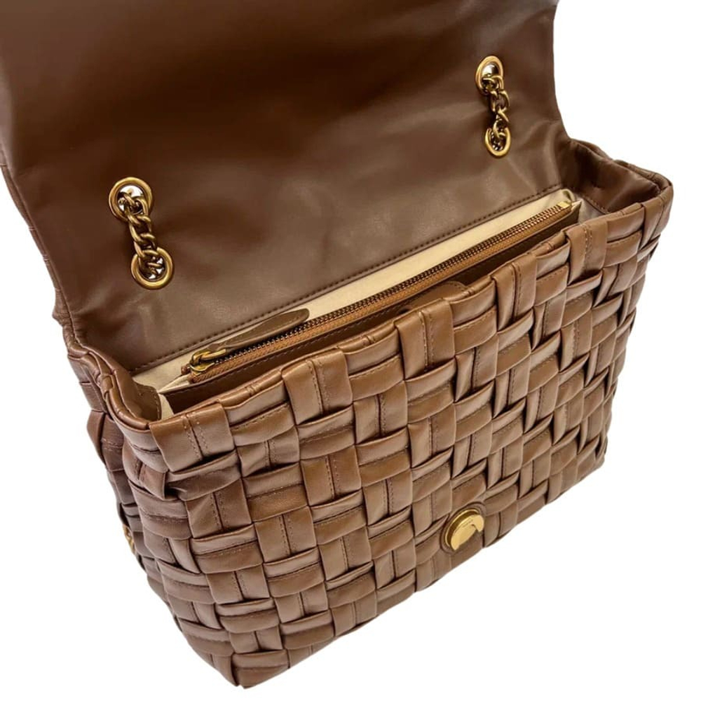 BIG LOVE BAG PUFF WEAVE – brown