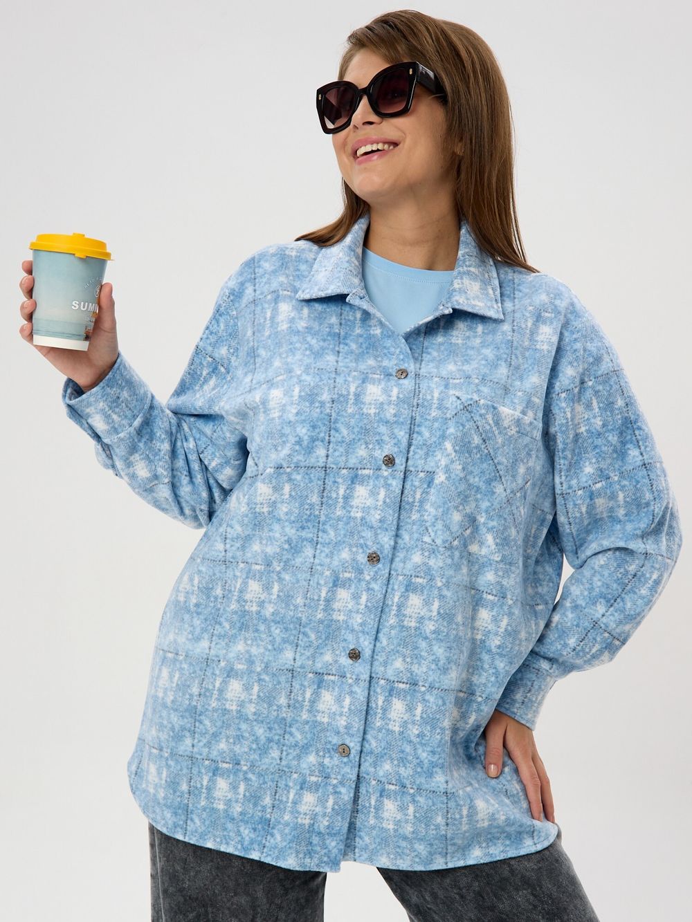 Рубашка Вселенная Виотекс ГОЛУБОЙ