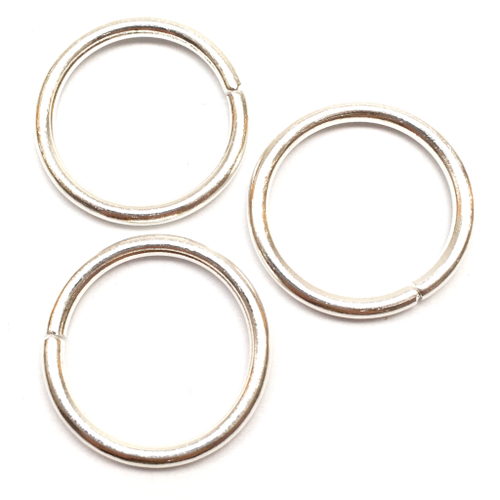 Колечки соединительные однорядные 20 мм, под серебро