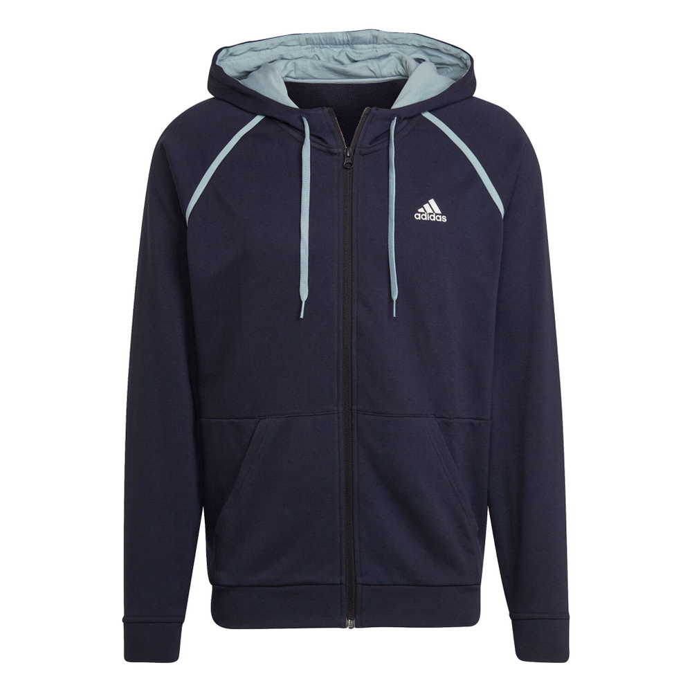 Мужские теннисные Костюмы adidas Cotton Pip Tracksuit Men - Dark Blue