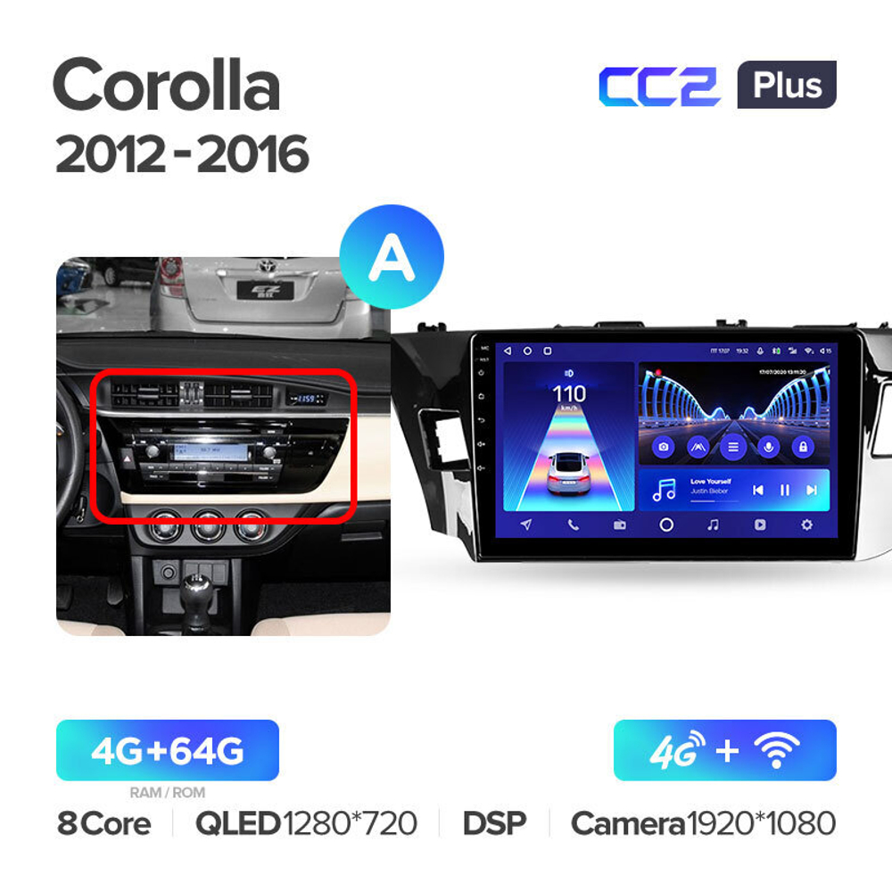 Teyes CC2 Plus 10,2"  для Toyota Corolla 2012-2016