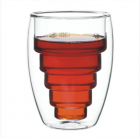 Набор кружек 2шт*250 мл, термостойкое стекло, двойные стенки, P.L.