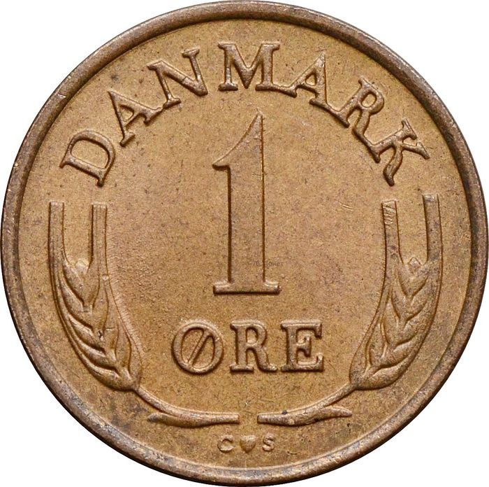 1 эре 1964 Дания, Бронза