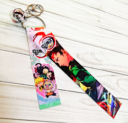 Тканевые брелоки с бубенчиками аниме "Клинок, рассекающий демонов" - Танджиро
