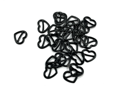 Регулятор-сердечко черный 10 мм