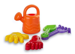 Песочный набор №35 совок, грабли, 2 формочки "Руки-ноги", лейка (АлексТойз)