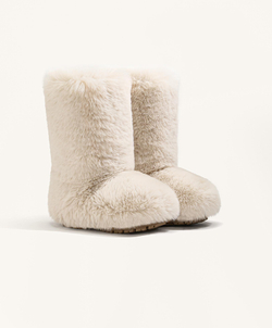 OYSHO Технические ботинки с эффектом меха, экрю