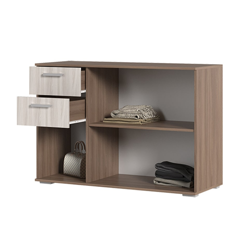 К-3 Комод 2 ящика и 3 створки Ясень шимо темный / Ясень шимо светлый