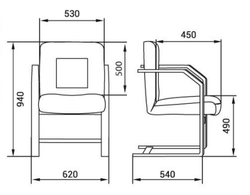 Кресло для руководителя СЕНАТОР ЭКСТРА КОРОТКИЙ КОНФ