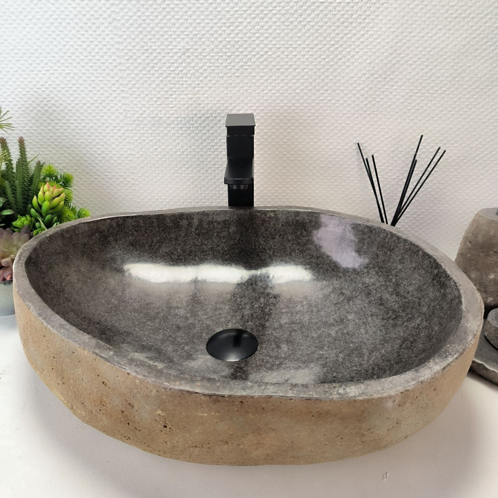 Раковина из речного камня RS-63444 (54*43*15) 0123