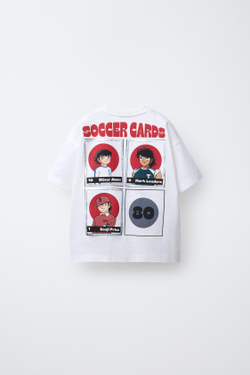 ZARA ФУТБОЛКА OLIVER Y BENJI © CAMPEONES, БЕЛЫЙ
