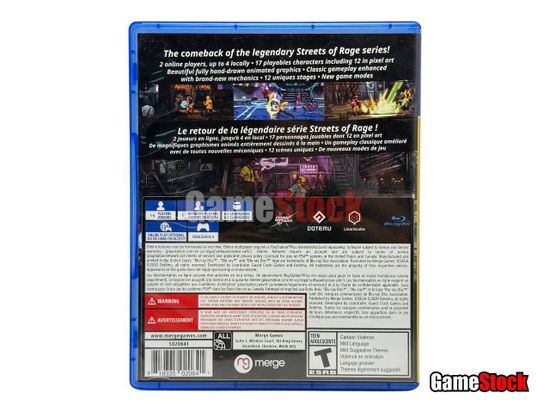 PS4 Streets of Rage 4 (Б/У, Русские субтитры, CUSA-20483)