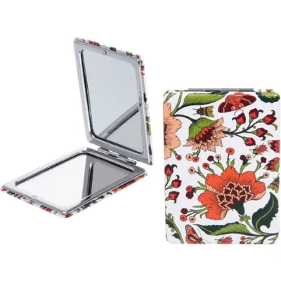 Зеркало косметическое двойное «ФРАТЕЛЛИ», маки, 6*8,5см (пакет с подвесом)