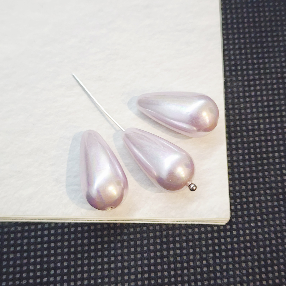 Жемчуг Майорка, капля лавандовый, 20×10мм, штучно