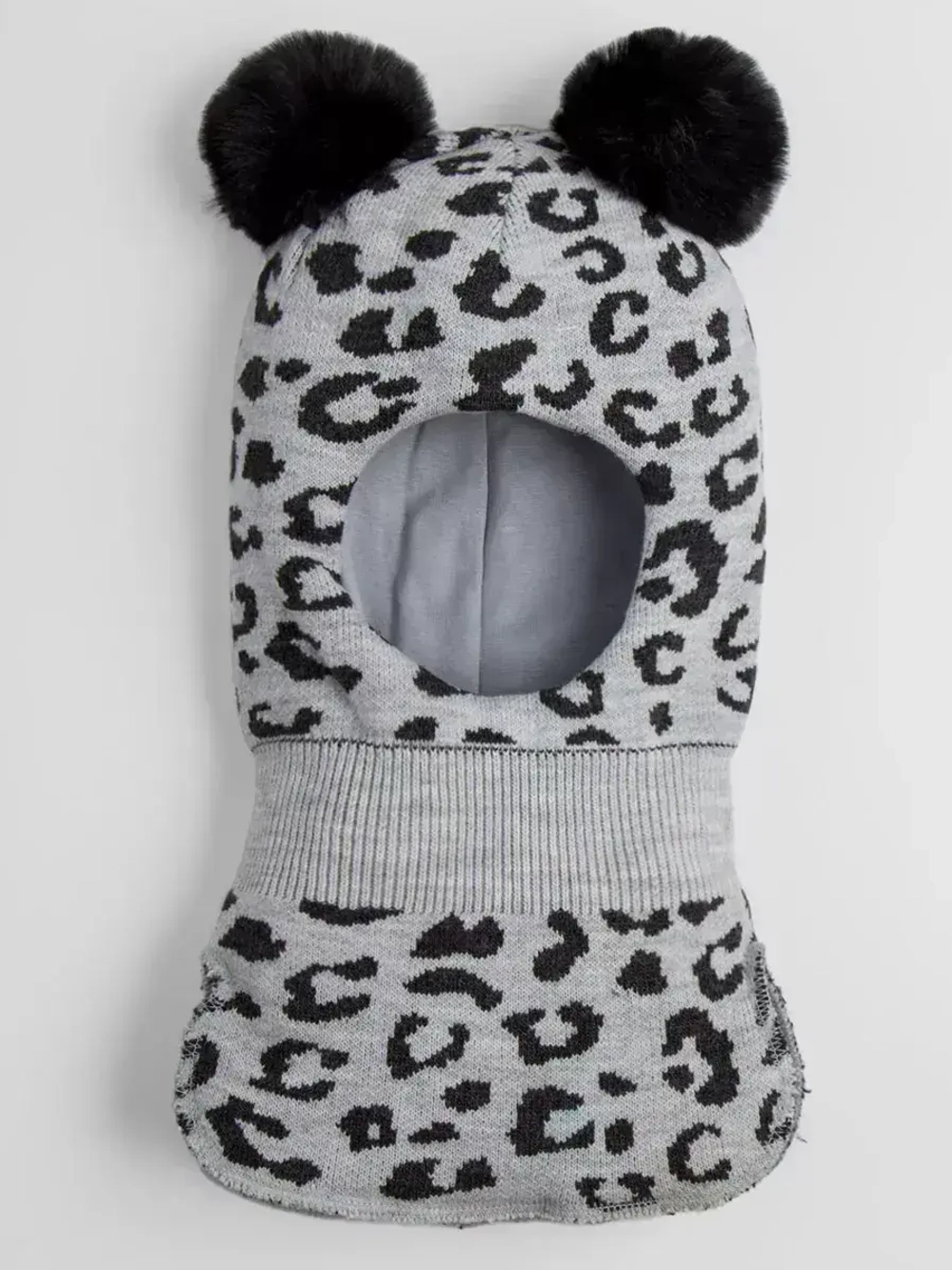 Шапка шлем детская зимняя вязаная