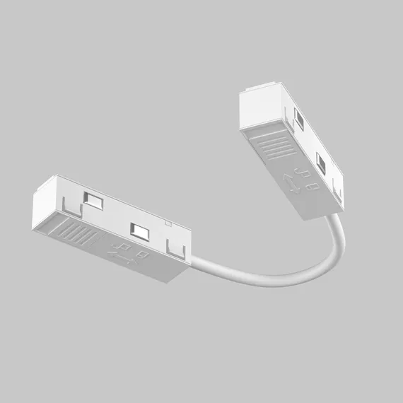 Коннектор питания угловой гибкий 15см Exility белый Technical tra034cpc-42w-15-1