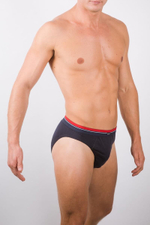 Набор из двух мужских трусов-слипов (Размер: XL) (Цвет: белый с синим)