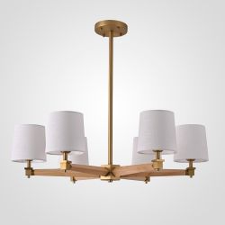 Люстра На Штанге Jorgenson D85 White/Light Wood By Imperiumloft