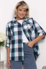 Рубашка Аланта (бело-синяя) Б14035-18М LT Collection