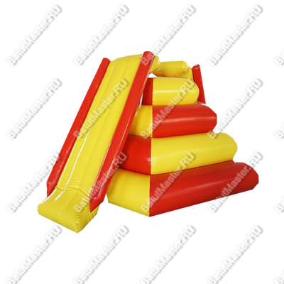 Надувной водный аттракцион "Веселые ярусы" красно-желтый размер 4*3*1,8 м