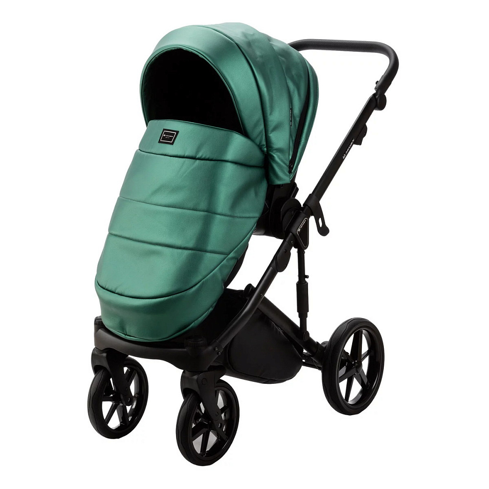 Детская коляска Adamex Lumi Air Deluxe 2 в 1 L-SM01 (ИЗУМРУД. ПЕРЛ 100% КОЖА)