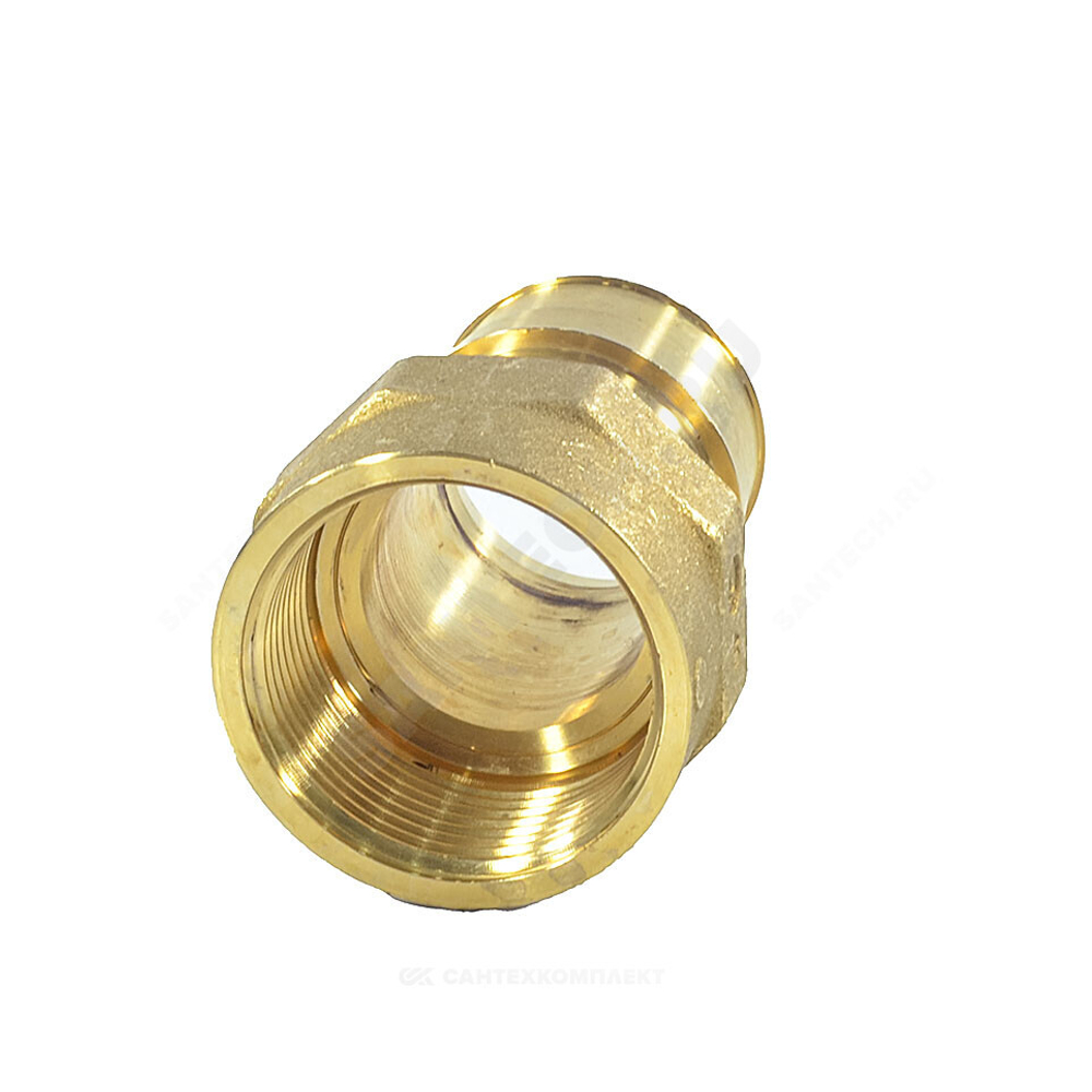 Муфта для PE-X труб радиальная латунь Дн 25х1/2" ВР РОС