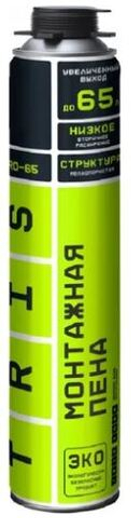 Пена монтажная "TRIS" PRO 65лит, 1000ml 850г (12шт)