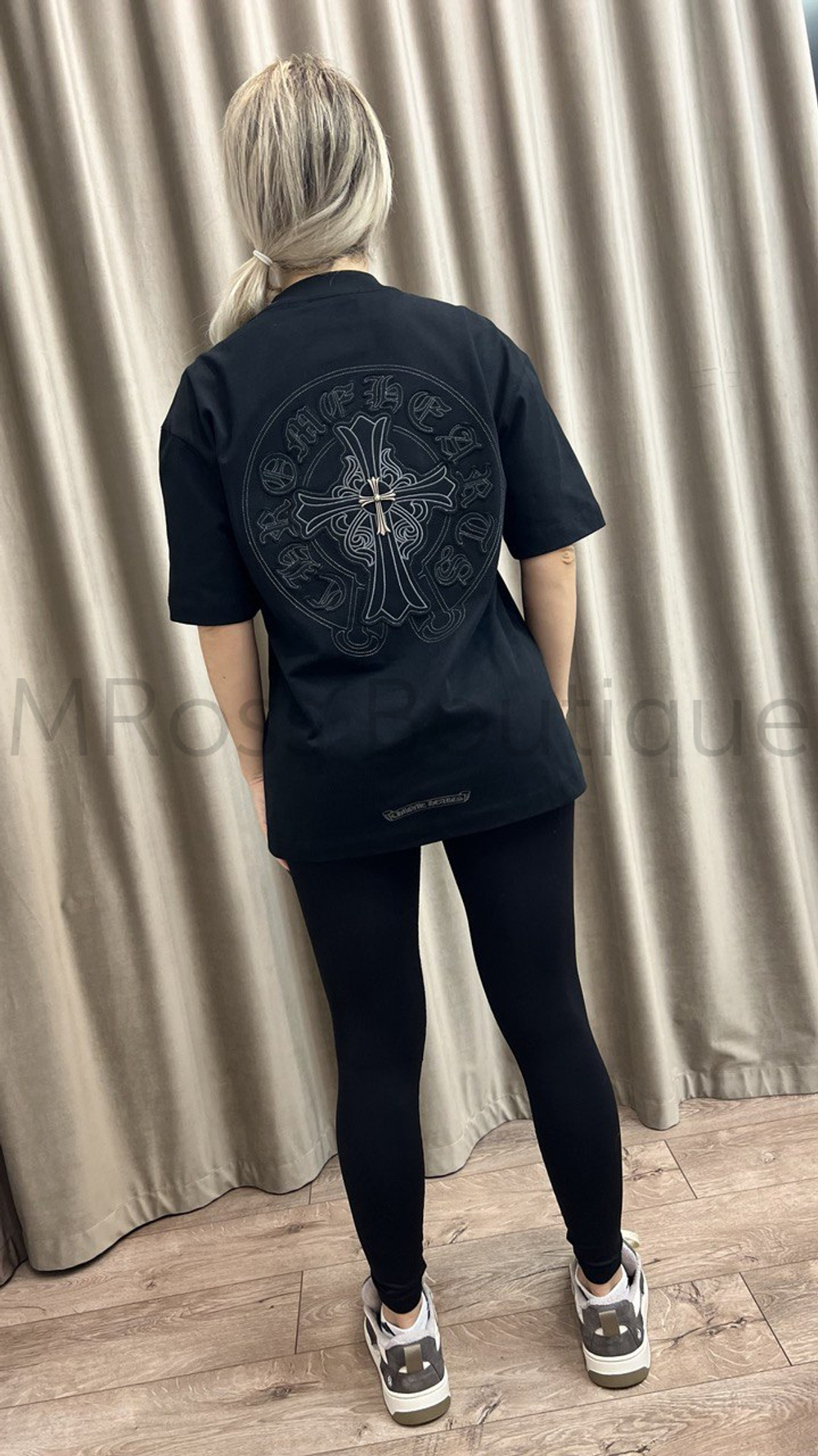 Футболка черная Chrome Hearts унисекс