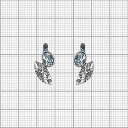 "Варкаус" серьги в серебряном покрытии из коллекции "Финляндия" от Jenavi  с английским замком